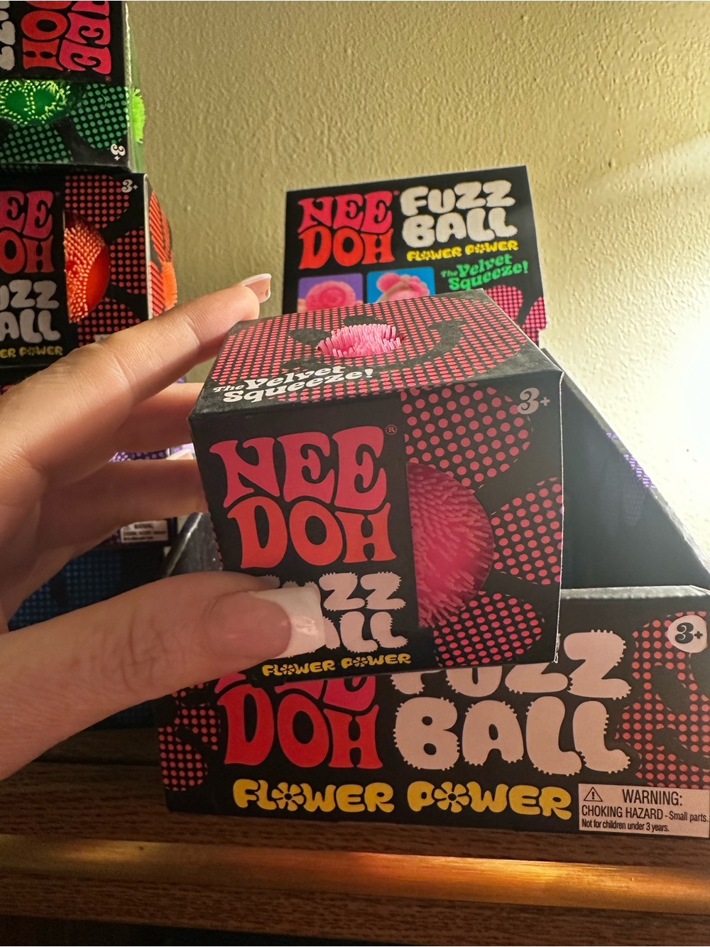 Fuzz Ball Flower Power Sensory Toy - Pink